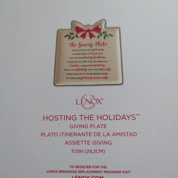Lenox Hosting the Holidays Gift Giving Plate - Picture 5 of 6